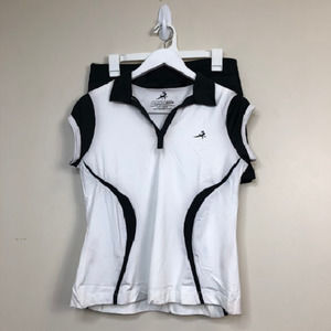 Jiggyskirts Activewear Sleeveless Tops & Pull-On Skorts Black/White M, NWT- SETS